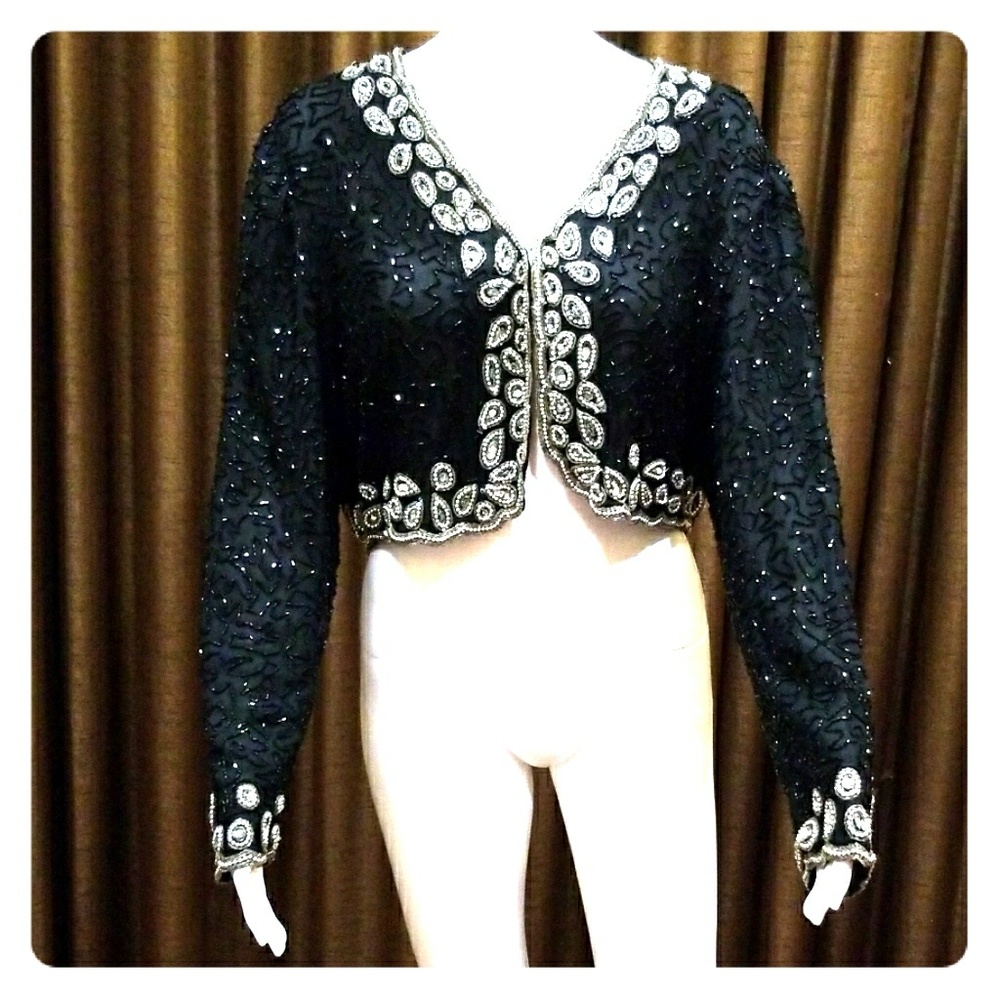 Vintage Laurence Kazar sequined jacket